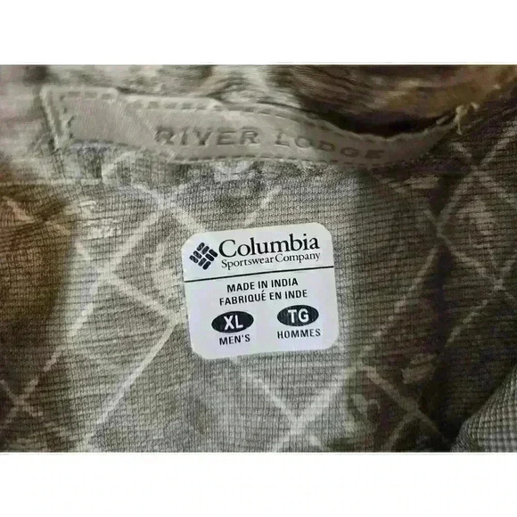 Columbia River Lodge Short Sleeve Button Down Shirt Fish Print AOP Men's XL - Picture 5 of 7